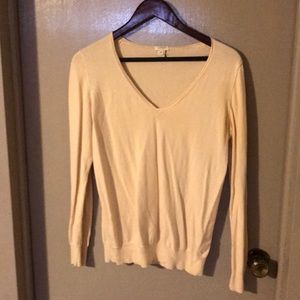 J Crew Factory tan v neck sweater